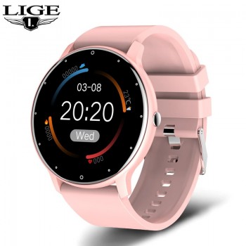 LIGE 2022 New Smart Watch Men Full Touch Screen Sport Fitness Watch IP67 Waterproof 